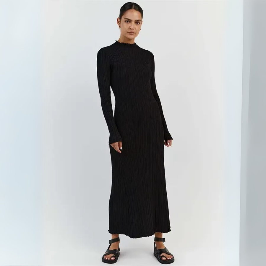 Vestido Canelado Ariel - Brilhe no Inverno