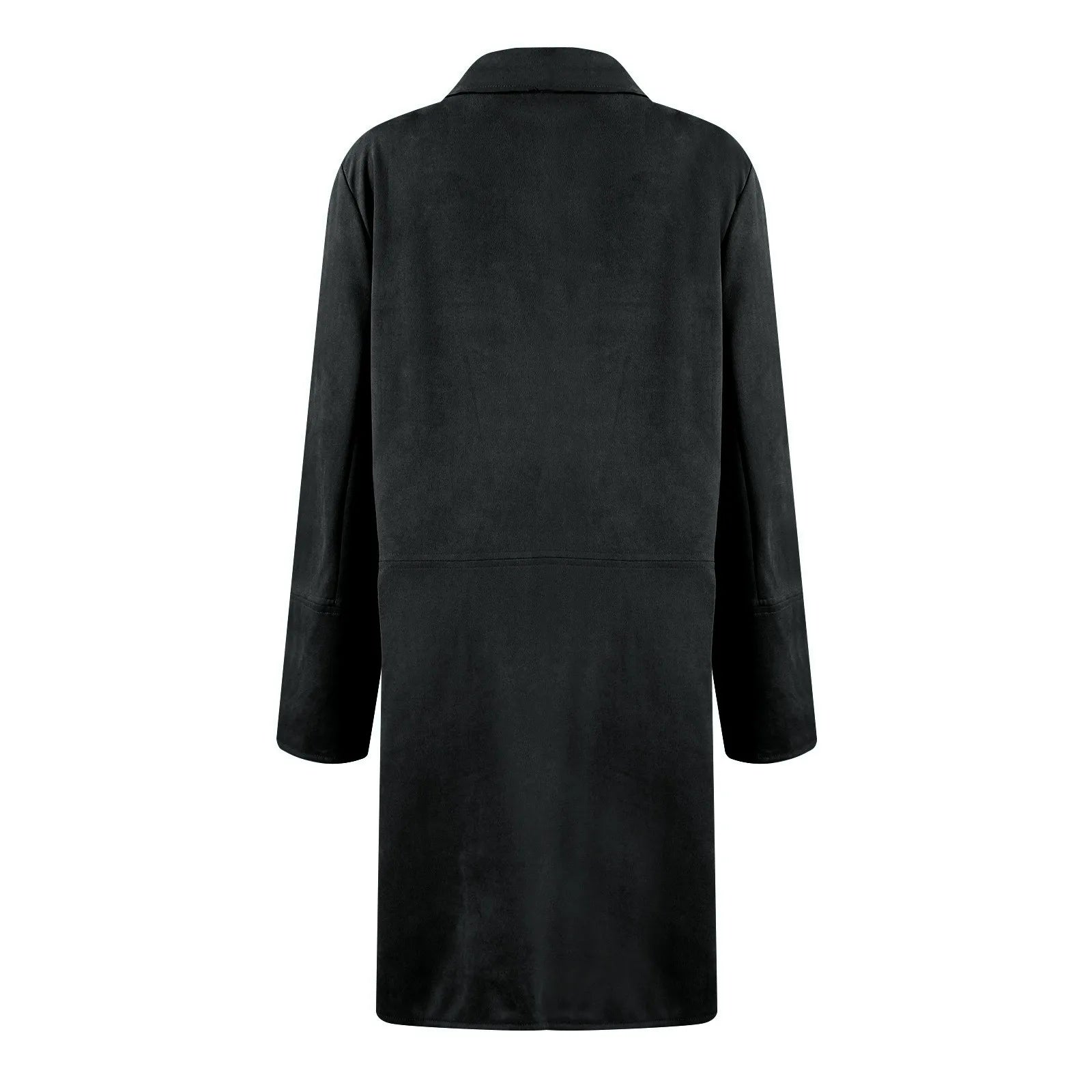 Casaco de Camurça Sophia™ com Corte Alongado / Elegância Atemporal para Todas as Estações!