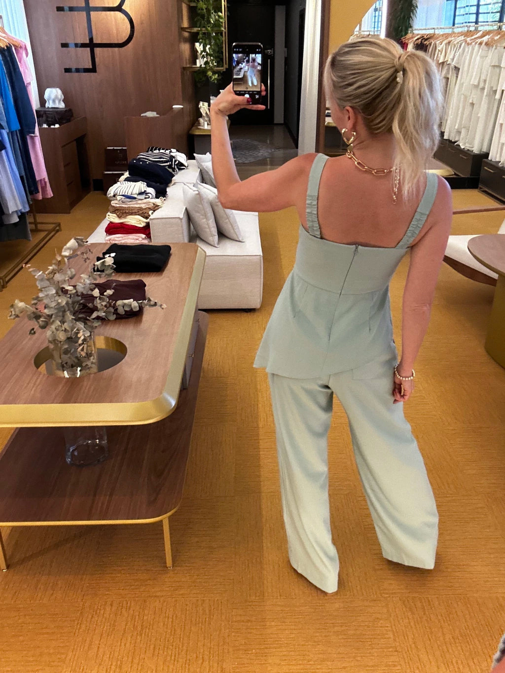 Conjunto alfaiataria verde Drika