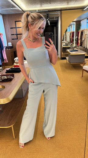 Conjunto alfaiataria verde Drika