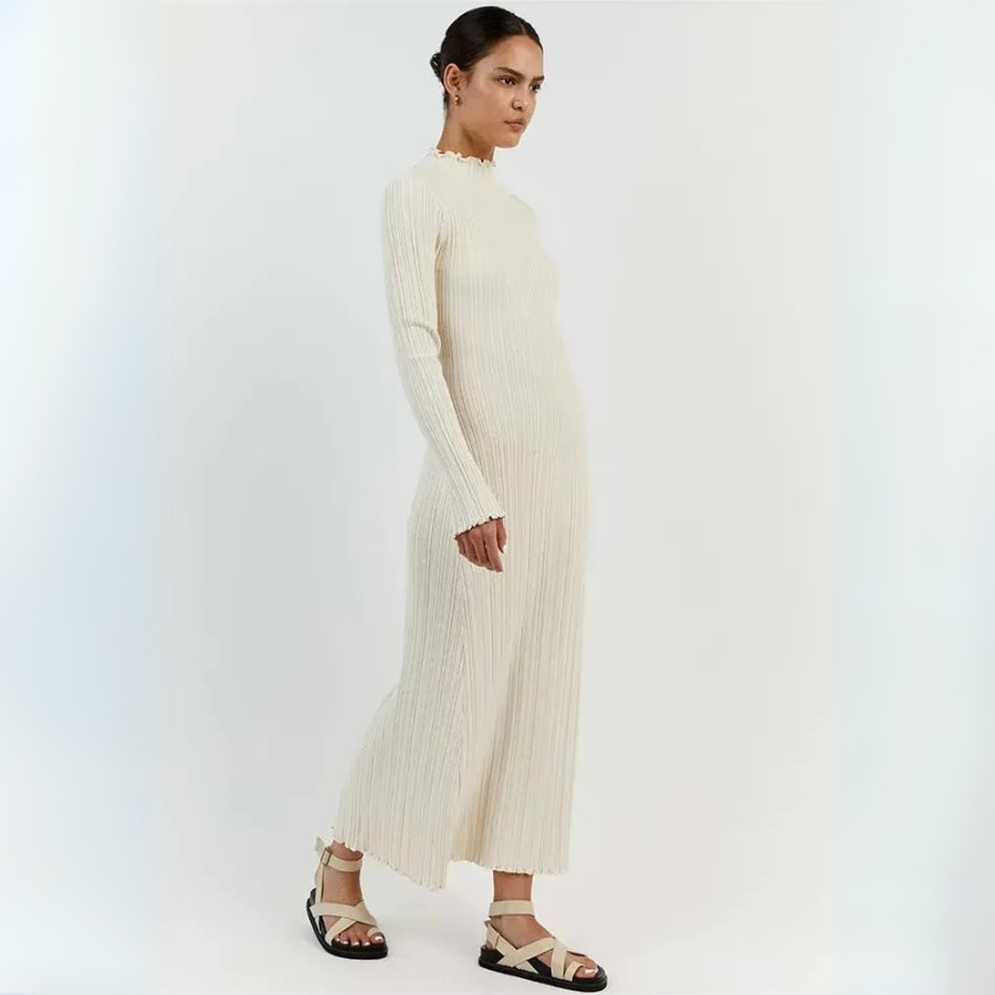 Vestido Canelado Ariel - Brilhe no Inverno