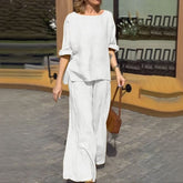 Conjunto Noronha™ em Linho de Algodão com Caimento Confortável / A Simplicidade Sofisticada que Encanta!