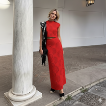 Conjunto Maristella™ - Com Renda Artesanal Floral / Estilo e Conforto Casual Chic para Looks Memoráveis!