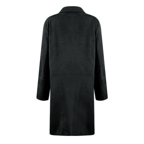 Casaco de Camurça Sophia™ com Corte Alongado / Elegância Atemporal para Todas as Estações!