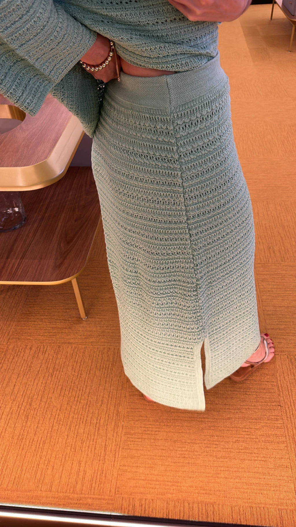 Conjunto tricot verde Ludi