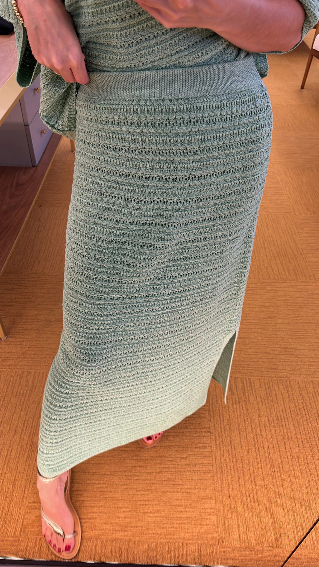 Conjunto tricot verde Ludi