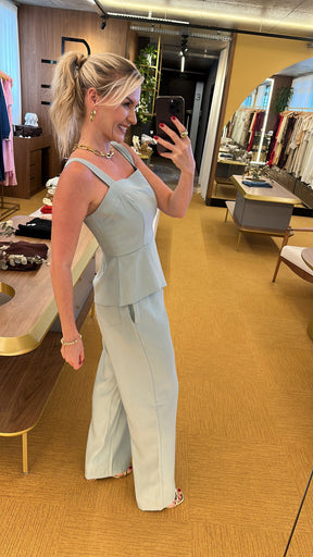 Conjunto alfaiataria verde Drika