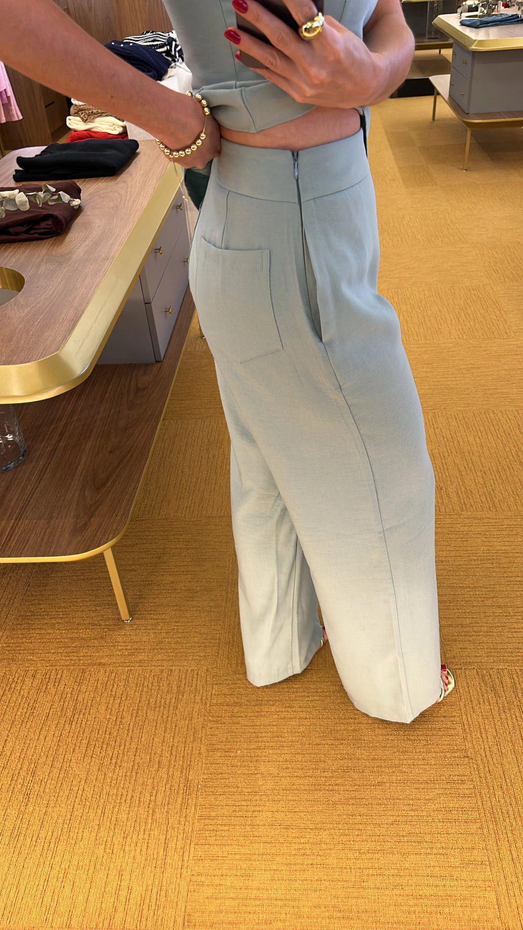 Conjunto alfaiataria verde Drika